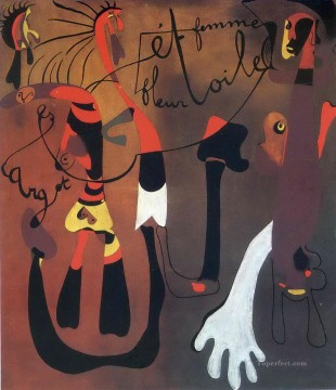 抽象的かつ装飾的 Painting - カタツムリ ウーマン フラワー スター ダダイスト